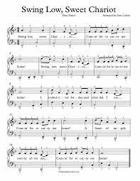Free Piano Arrangement Sheet Music Swing Low Sweet Chariot Easy Good Luck Sheet Music Hymn Sheet Music Swing Low Sweet Chariot