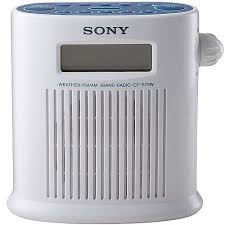 Sony Shower Radio With Clock Digital Tuner Digital Showers Radio