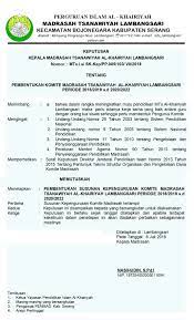 Komite madrasah dapat menyampaikan pertimbangan kepada kepala madrasah dengan cara tertulis, atau dapat dilakukan melalui forum rapat. Sk Komite Madrasah Cara Golden