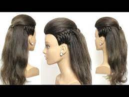 Easy Hairstyle With Braid For Long Hair Tutorial Youtube Easy Hairstyles Long Hair Tutorial Long Hair Girl