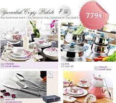 evimsaray 4 lu 230 parca yuvarlak ceyiz paketi alkapida com yemek yemek takimi para