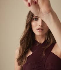 REISS Dana Cross Front Top