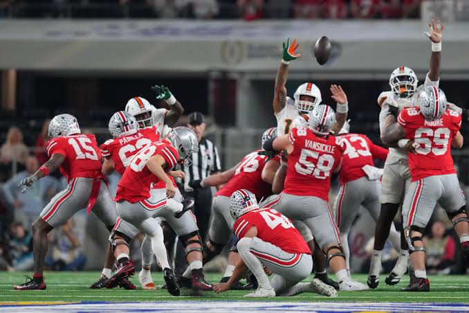 Defending champ Ohio State loses to Miami as teams with first-round byes drop to 0-5 in playoff | thv11.com