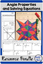 Interactive Notes Worksheets And Activities That Can Be Used To Introduce Practice And Assess Four Types Of Angles Solving Equations Geometry Lessons Solving