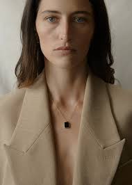 Otiumberg Tag Inlay Pendant in Black Onyx