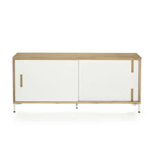 Buffet A 2 Portes Coulissantes Naturel Blanc Westwood Les Buffets Buffets Et Vaisseliers Tous Mobilier De Salon Decoration Interieure Porte Coulissante