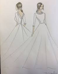 4 Top Bridal Wear Designers Share Their Dream Dresses For Meghan Markle Fashion Drawing Dresses Wedding Dress Sketches Dress Sketches