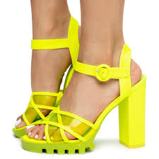 speechless chunky heels lime