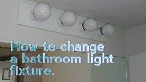 To change vanity light shade. How To Replace A Bathroom Light Fixture Diy Youtube