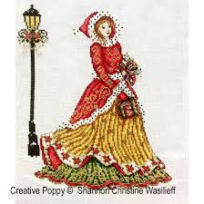 Cross stitch patterns, chain stitches, graph paper: Cross Stitch Patterns With Portraits Of Beauties