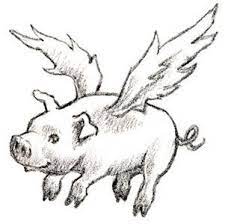 Flying Pig Pencil Sketch | Flying Pig Sketch, Flying Pigs Art, Pig  Illustration