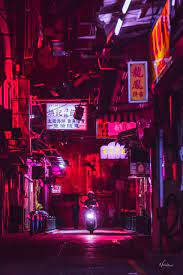 Red Glow Futuristic Neon City Night Lights Neon Noir Neon Aesthetic Cyberpunk Aesthetic