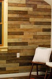 A Tutorial For This Wall She Used Tongue And Groove Boards And 4 Different Stains Pallet Wall Tongue And Groove Walls Home Decor Furniture