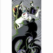 Oversized Beach Towel Villains Ursula Maleficent The Evil Queen 40" x 72"  for Kids Teens Adults by Disney