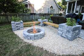 The materials that you need are mixing concrete, a big bowl, a bowl in a smaller size, grill grate, vegetable oil, small rocks for decoration, and gel fuel. Our Hardscape Benches Fire Pit With The Home Depot