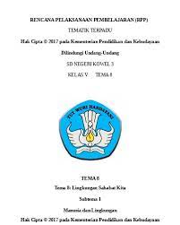 Cover rpp k13 sd kelas 2. Contoh Cover Rpp Sd Gambaran