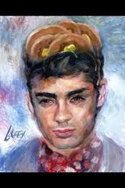 A Painting of Zayn from One Direction with Pancakes for Hair- Dan Lacey —  The World of Kitsch