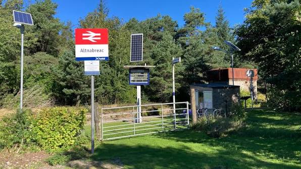 Running from Altnabreac station to Forsinard in the Highlands