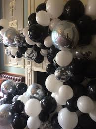 Black And White Balloons Design Bubblegum Balloons Silver Party Decorations Black Balloons Baloon Decorations