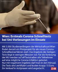 Aufgrund der hohen nachfrage müssen sich interessierte vor dem schnelltest bei ihrer apotheke anmelden. Zeit Im Bild Corona Schnelltests Vor Der Vorlesung An Der Wu Wien Werden Erstmals Tausende Studierende Auf Eine Corona Infektion Getestet Nur Mit Negativem Ergebnis Darf Man In Den Horsaal Facebook