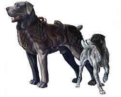 War Dog And Friend By Benwootten Dog Armor War Dogs Fantasy Beasts
