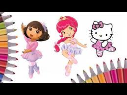 Click the hello kitty ballerina coloring pages to view printable version or color it online (compatible with ipad and android tablets). Hello Kitty Strawberry Shortcake Dora The Explorer Are Ballerinas Coloring Page For Girls Youtube