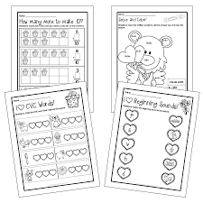 Valentine S Day Math And Literacy Centers With Printable Worksheets And A Math Worksheet Freebie Kindergarten Smarts Math Literacy Activities Valentine Math Worksheet Math Literacy