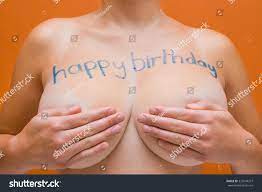 Sexy Happy Birthday Written On Naked Stock Photo 333549377 | Shutterstock