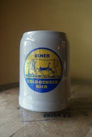 Vintage West German Beer Mug Ulmer Gold Ochsen Bier 5 Etsy German Beer Mug German Beer Beer