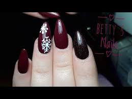 Wine Red Glitter Nails Winter Design New Year Nails 2017 Youtube Cool red and silver nails images for your pleasure.