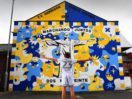 Aided by grants, artists are creating ground murals and other projects on roadways, underpasses and in public squares. Bielsa The Redeemer Huge Mural Honours Leeds United Manager Yorkshire Post