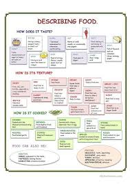 Food Description Worksheet Free Esl Printable Worksheets Made By Teachers English Teaching Materials English Vocabulary Teaching English