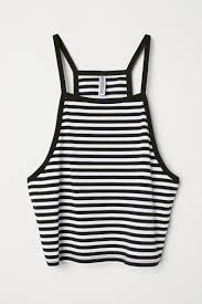 Black And White Striped Tank Top Women S Pdp Belly Shirts Clothes Crop Top Outfits
