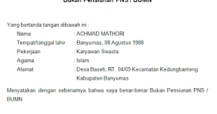 Check spelling or type a new query. Contoh Surat Pernyataan Bukan Pensiunan Pns Bumn