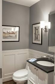 Small Modern Powder Room Pikes Peak Grey Benjamin Moore Bathrooms Remodel Bathroom Decor Bathroom Design
