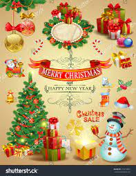 Traditional Christmas Ornaments Vector Christmas Design Elements Traditional Christmas Stock Vector Royalty Free 779214055