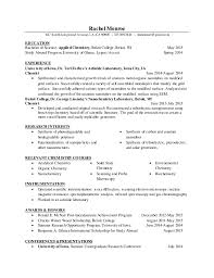 chemistry resume