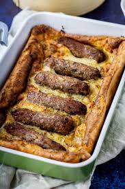 Roast your sausages in a little oil until they just begin to brown. Vegetarian Toad In The Hole With Red Onion Gravy The Cook Report