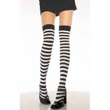 Black And White Stockings Black And White Striped Socks Google Search Striped Stockings Thigh High Stockings Stockings
