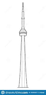 Cn Tower, Downtown Toronto, Ontario, Canada: Landmark Vector Illustration  Hand Drawn Cartoon Art Editorial Photography - Illustration Of Hand, Drawn:  150382627