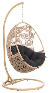 Hammock chair hanging chair lounge chairs outdoor porch swing arc stand with canopy umbrella and pillow, 280 lbs capacity, heavy duty large air floating chaise chair for patio backyard deck garden 4.4 out of 5 stars 192 Modern Bay Swing Chair Contemporary Hammocks And Swing Chairs By Zuri Furniture Houzz