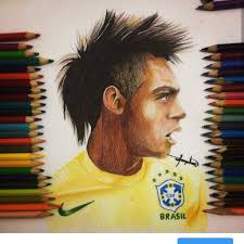 Nosso Neymar em lápis de cor Faber Castell