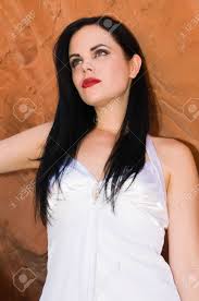 The united states army has recently announced new women who wear their natural hair, without chemicals or extensions, are expressing their. Beautiful Young Black Haired Woman In A White Dress Stock Photo Picture And Royalty Free Image Image 4956121