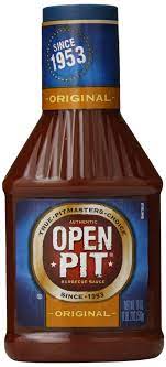 Open pit's blue label sauces have a distinctive, spicy, and vinegary flavor that people enjoy right out of the bottle or as the foundation for their own secret sauce recipe. Open Pit Blue Label Original Barbecue Sauce 18 Oz Pack Of 12 Buy Online In Botswana At Botswana Desertcart Com Productid 59567667