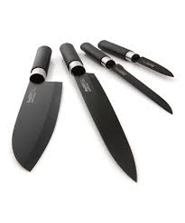 Black Ceramic Coated Knife Set Zulily Knife Sets Knife Kitchenaid Knife Set