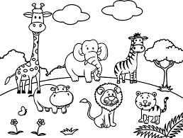 Keep little ones occupied durin. Jungle Animals Coloring Pages Printable Coloring Pages