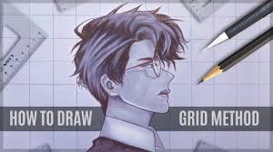 First time i try to drawing a lion. How To Draw Anime Boy Using Grid Method Step By Step Anime Drawing Tutorials Anime Guy Side View Youtube