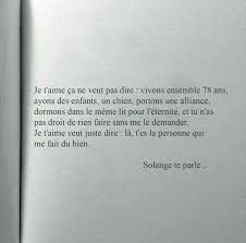 Solange Te Parle Je T Aime Ca Ne Veut Pas Dire Vivons Enseble 78 Ans Ayons Des Enfants Un Chien Citation Citations Profondes Proverbes Et Citations