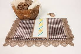100 Pamuk Kahverengi Kareli Pamuk Masa Kosucu Rustik Ciftlik Evi Masa Kosucu El Islemeli Masa Kosucu Yeni Ev Hand Embroidered Plaid Fabric Different Patterns