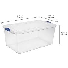Black And Yellow Storage Bins Walmart Sterilite 105 Qt Latch Box Stadium Blue Case Of 4 Walmart Com Sterilite Vertical Storage Space Organizer
